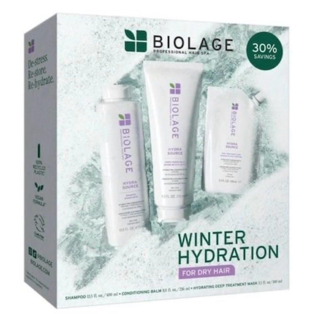 Biolage Winter Hydration Gift Set for Dry Hair - White a $65 value